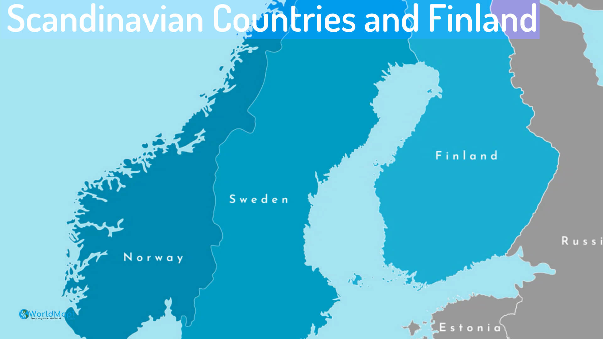 Carte des pays scandinaves et de la Finlande